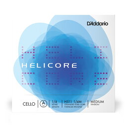 【5と0のつく日はエントリーでポイント4倍】D'Addario チェロ弦 H511 1/4M HELICORE A線 バラ弦 1/4スケール ミディアムテンション [daddario ダダリオ]【ゆうパケット対応】＊