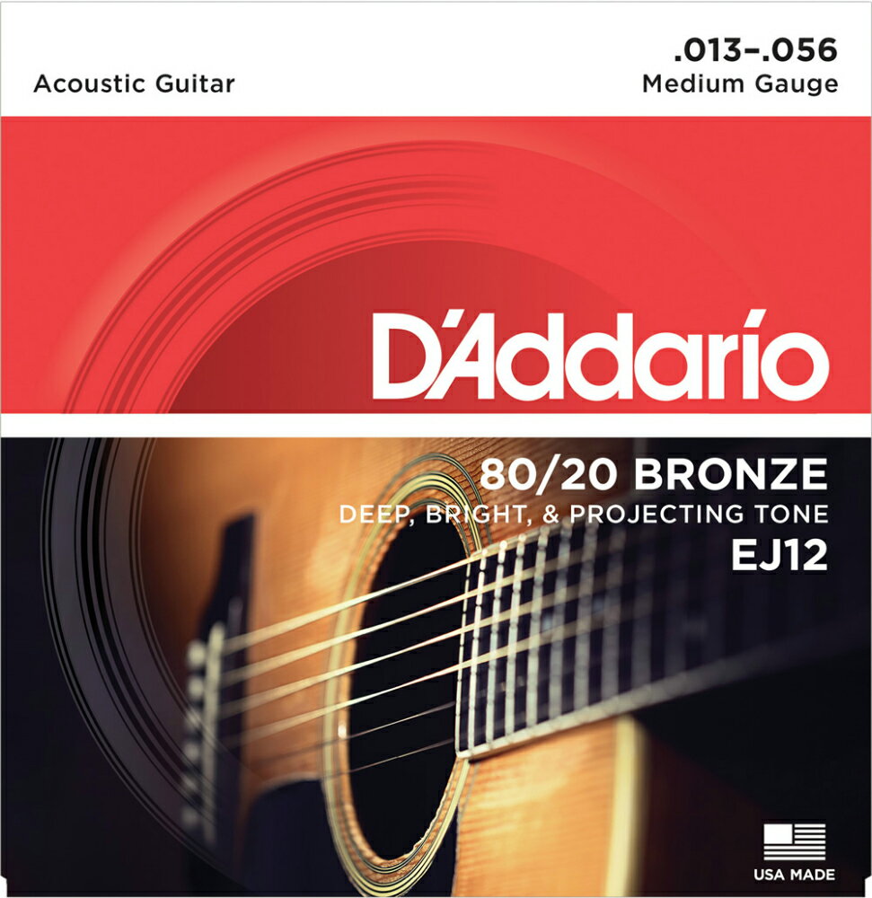 【5と0のつく日はエントリーでポイント4倍】D'Addario ダダリオ アコースティックギター弦 EJ12 