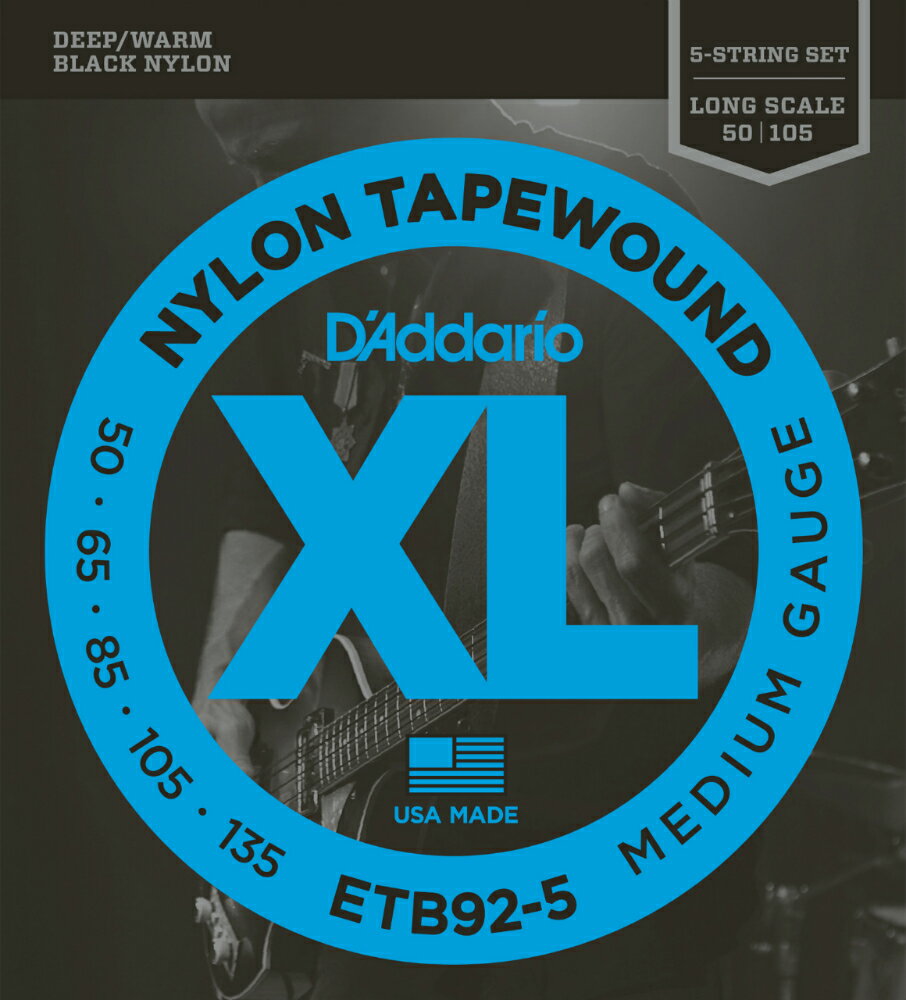 【5と0のつく日はエントリーでポイント4倍】D'Addario ダダリオ ベース弦 ETB92-5 （テーパーワウンド弦/ロングスケ…