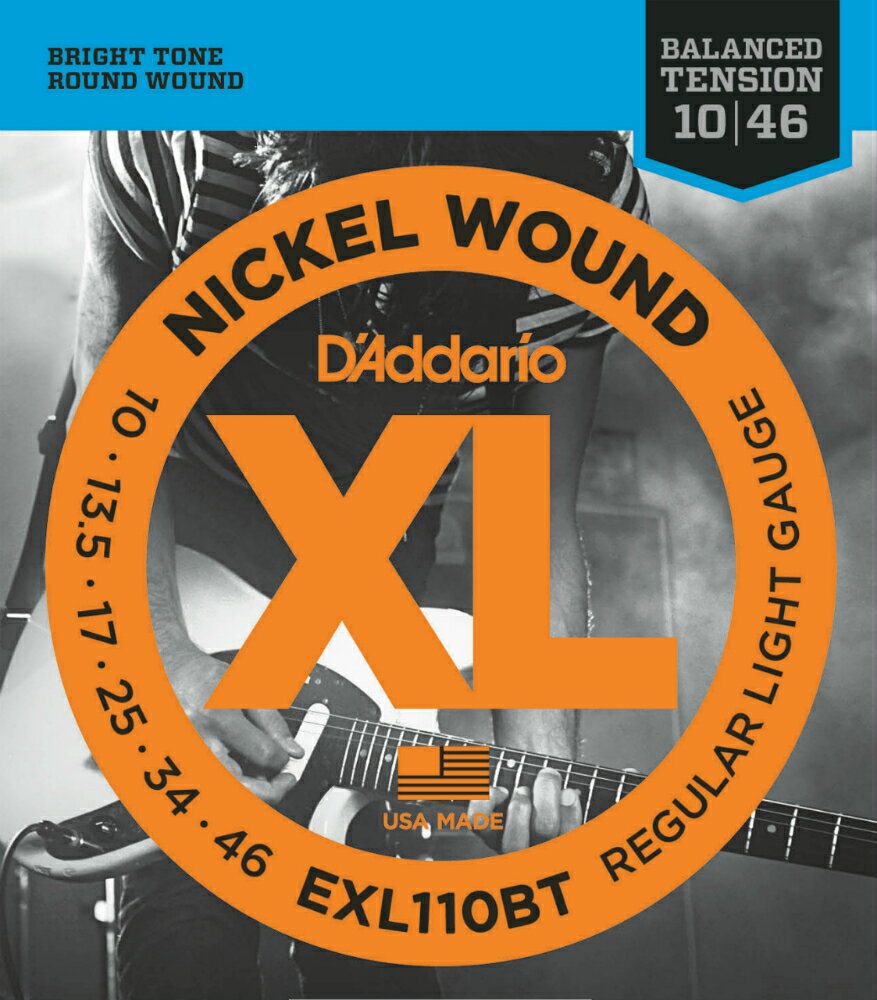 【5と0のつく日はエントリーでポイント4倍】D 039 Addario ダダリオ エレキギター弦 EXL110BT Nickel Wound Balanced Tension Regular Light EXL-110BT daddario エレキ弦 【ゆうパケット対応】＊