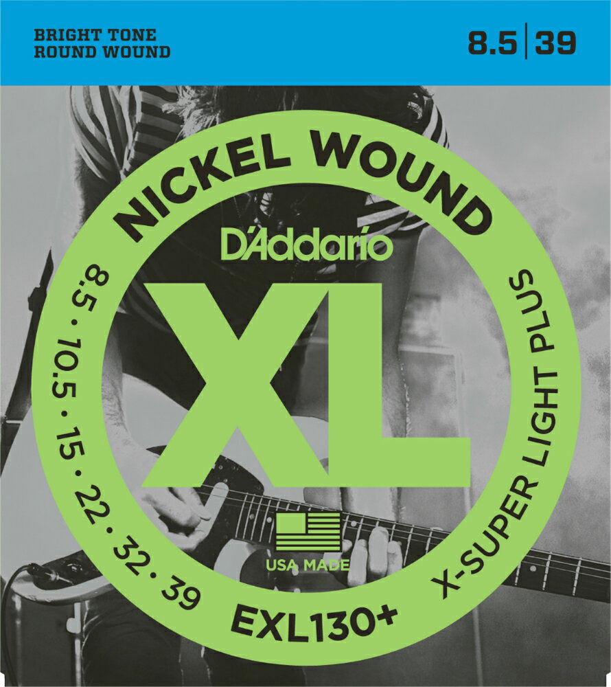 【5と0のつく日はエントリーでポイント4倍】D 039 Addario ダダリオ エレキギター弦 EXL130 XL Nickel Round Wound daddario エレキ弦 EXL-130 【ゆうパケット対応】＊