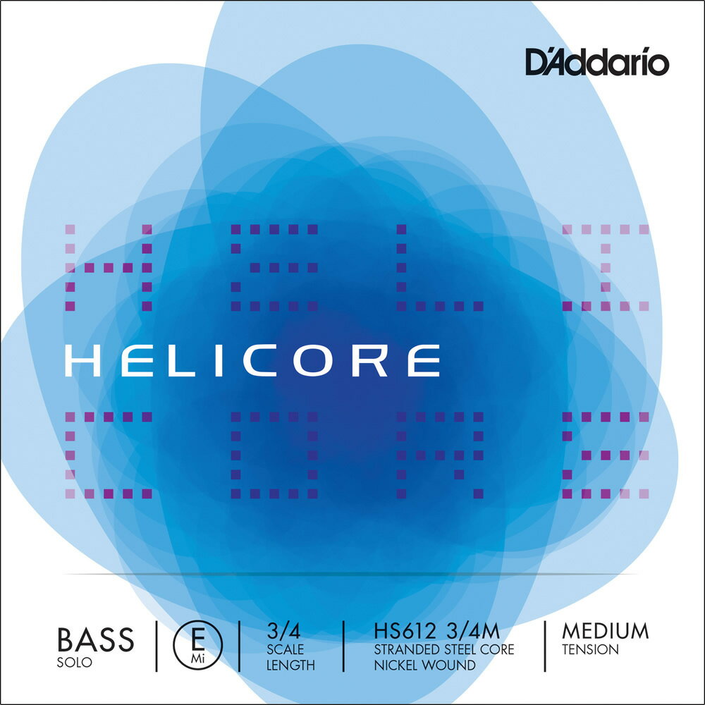 【6月1日はエントリー等でポイント5倍】D'Addario ウッドベース弦 HS612 3/4M Helicore Solo Bass Strings / E-MED (バラ弦/ミディアム)【ダダリオ daddario コントラバス】【ゆうパケット対応】＊