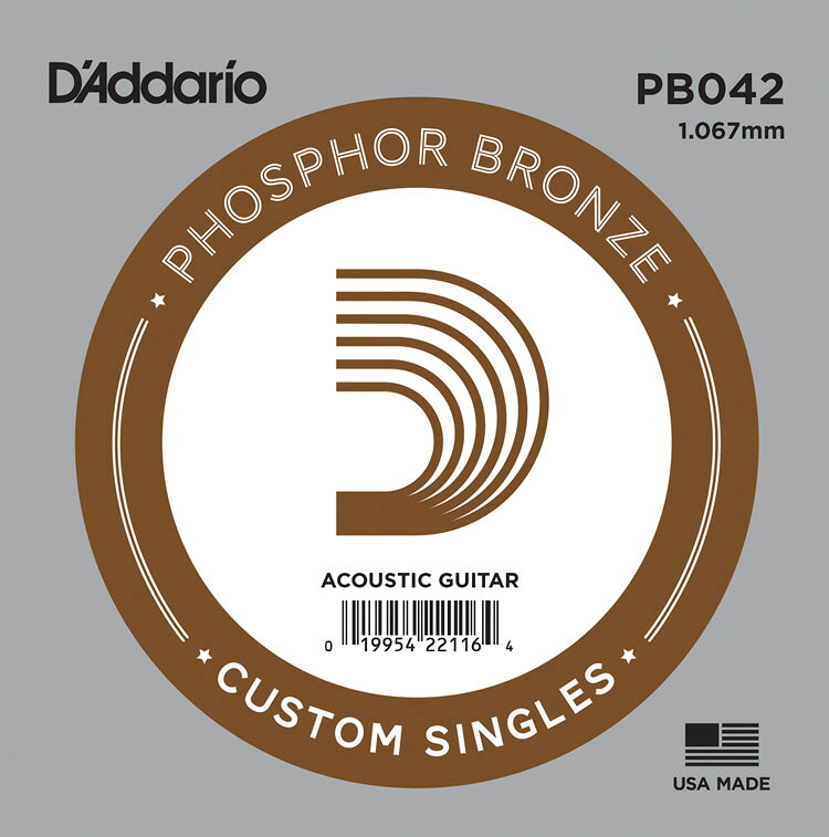 D'Addario ���������ƥ��å������� �Х鸹 5�ܥ��å� PB042 Phosphor Bronze �� daddario �����ꥪ �������� pb-042 �ۡ�5��0�ΤĤ����ϥ���ȥ꡼���ǥݥ����4�ܡۡڤ椦�ѥ��å��б��ۡ�