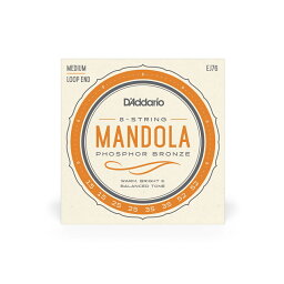 【5と0のつく日はエントリーでポイント4倍】D'Addario ダダリオ マンドラ弦 フォスファーブロンズ Medium .015-.052 EJ76 [daddario ダダリオ]【ゆうパケット対応】＊