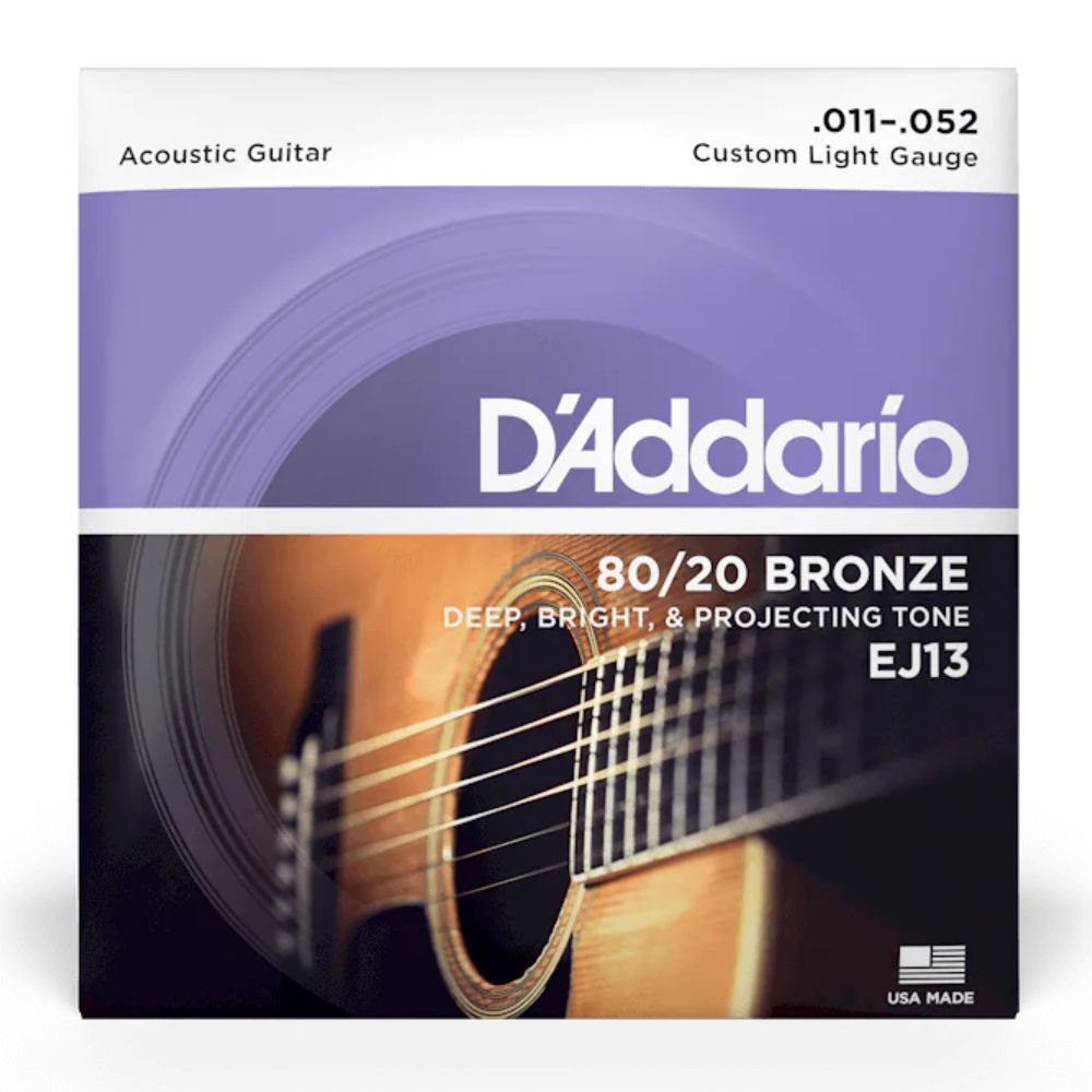 D 039 Addario ダダリオ アコースティックギター弦 EJ13 80/20 Bronze Round Wound 【daddario EJ13-3D アコギ弦 EJ-13 】【5と0のつく日はエントリー等でポイント4倍】【ゆうパケット対応】＊