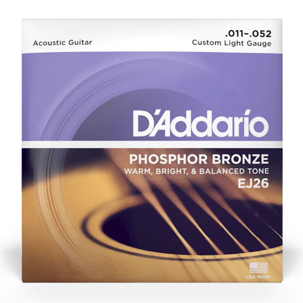 D 039 Addario ダダリオ アコースティックギター弦 EJ26 Phosphor Bronze Round Wound 【 daddario EJ26-3D EJ26-10P アコギ弦 EJ-26 】 【5と0のつく日はエントリー等でポイント4倍】【ゆうパケット対応(10セット以外)】＊