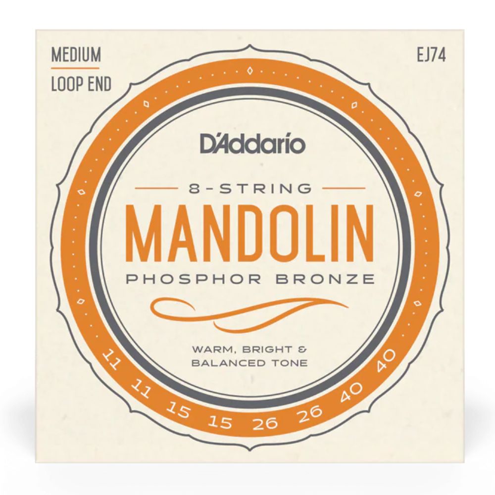D'Addario ダダリオ マンドリン弦 フォスファーブロンズ Medium .011-.040 EJ74 【 daddario EJ74-3D EJ-73 ダダリオ…