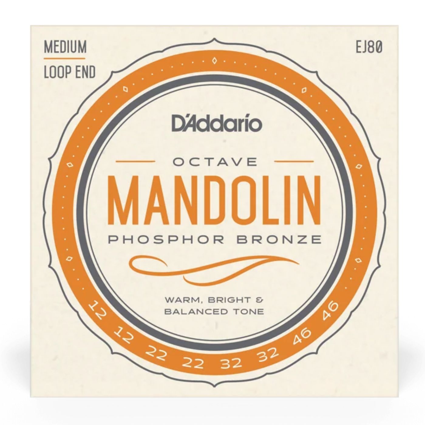 D'Addario オクターブマンドリン弦 フォスファーブロンズ Medium EJ80 Phosphor Bronze Octave Mandolin Strings, Medium, 12-46D'Addarioマンドリン・ファミリー・ストリングスは、世界のトップ・マンドリン・ プレイヤー達に愛用されていますゲージ: .012/.012/.022/.022/.032/.032/.046/.046