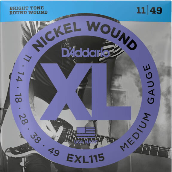 【売れ筋！】D'Addario ダダリオ エレキギター弦 Blues/Jazz Rock EXL115【ニッケル daddario エレキ弦 EXL-115】【5と0のつく日はエントリー等でポイント4倍】【ゆうパケット対応】＊