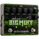 Deluxe Bass Big Muff Pi Distortion/Sustainer ベーシストに人気があった緑色のロシア製ビッグマフを受け継いだBass Big Muff Piに、ベーシストに特化した機能をさらに追加したのがDeluxe Bass Big Muffです。 クロスオーバー・フィルターにより、歪んだ音にはハイパス・フィルター、ドライ音にはローパス・フィルターを掛けられます。ブレンド・コントロールは、歪みのエフェクト成分とドライ音をミックスすることができるので、歪んだエフェクト音にベース本来の芯が太いドライ音を両立させることで完璧なベース用のドライブサウンドを実現します。 Crossover Filter Gate Blend Control 0dB/-10dB Input Pad Switch D.I.Output Direct Output Buffered Bypass 寸法：144mm(W) x 119mm(D) x 60mm(H)&nbsp; 580g 電源：9Vバッテリー or&nbsp; 9V DCセンターマイナスアダプター JP9.6DC-200（別売）