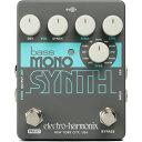 Bass Mono Synth Bass Synthesizer electro-harmonix Bass Synth は入力されたベースサウンドをヴィンテージシンセのエミュレーション・サウンドや音声を積み重ねた深いパルスサウンドなど、11タイプの素晴らしいシンセサウンドに変換させます。 直感的なレイアウトは素早く素晴らしいサウンドを作り出すことを可能にします。DRY コントロールは SYNTH OUTPUT から出力れるベースシグナルの原音のボリュームをコントロールします。SYNTH コントロールは、SYNTH OUTPUT から出力されるシンセサイザーサウンドのボリュームをコントロールします。両コントロールを同時に使用することでミックス・コントロールと同じような効果になります。SENS コントロールは演奏の強弱をトリガーにシンセサイザーサウンドが立ち上がるまでの反応を調整し、使用するベースやプレイスタイルの反応によって微調整できます。 CTRL ノブで11のシンセタイプそれぞれのキーとなるパラメーターの調整を行います。効果はプリセットによって異なり、サウンドをカスタマイズするための微調整が可能です。また、EXP インプットは全く異なるパラメーターをエクスプレッション・ペダルによりリアルタイムでコントロールが可能です。 PRESET フットスイッチでカスタマイズした11タイプのシンセサウンド・プリセットの保存と呼び出しが行えます。ファクトリー・プリセットは常時復元が可能です。 Bass Mono Synth は豊かで暖かみのあるサウンドからシャープで突き刺さるようなパーカッシブ・サウンドまで、クールなベースシンセ・コレクションをあなたの指先に提供します。 11タイプのモノラル・シンセサウンド 望んだサウンドに素早く調整できる直感的なコントロール エクスプレッション・ペダルを使用して足元でリアルタイムでコントロール 11タイプのシンセサウンドをカスタマイズ、セーブ、リコールが可能なプリセット機能 EHX JP9.6DC-200アダプター付属