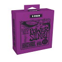 ERNIE BALL エレキギター弦 3セットパック #3220 ニッケルワウンド Power Slinky [ ゲージ: .011/.014/.018p/.0...