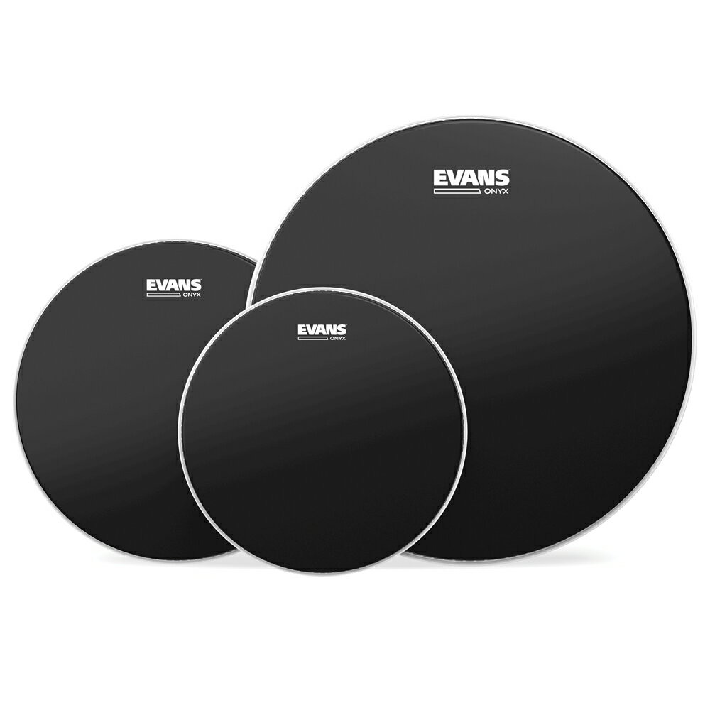 EVANS エヴァンス ドラムヘッドセット Onyx Tom Pack-Fusion ETP-ONX2-F (10,12,14インチ) 【5と0のつく日はエント...