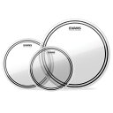 EVANS エヴァンス ドラムヘッドセット EC2 Clear Tom Pack-Rock ETP-EC2SCLR-R (10,12,16インチ) 【7月1日はエントリー等でポイント5倍】*
