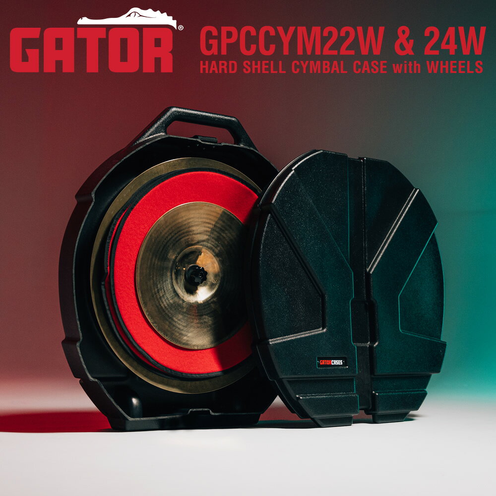 GATOR シンバル用ハードケース 最大8枚収納 ハンドル&ホイール付き GPCCYM22W ～22