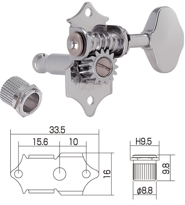 【5と0のつく日はP5倍 + エントリーでさらにP4倍】GOTOH ペグ SE780-06M/N-L3+R3【ギターパーツのトップブランド・ゴトー】