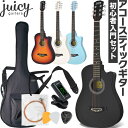 【4月1日はP5倍 + エントリーでさらにP3倍】アコースティックギター 入門セット JUICY GUITARS JCG-01S【プラスチック製 初心者 アコギ ギター 合成樹脂 プラスチック楽器 J