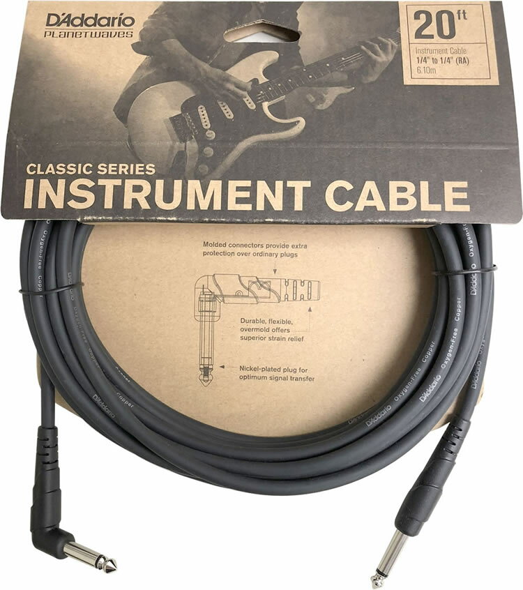D'Addario ストレートxLプラグケーブルケーブル PW-CGTRA-20 (20ft/6.1m S-L) 【 ダダリオ planetwaves プラネットウェイヴス pwcgtra20 】【5と0のつく日はエントリー等でポイント4倍】＊