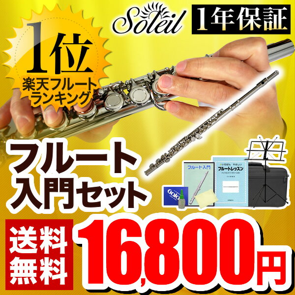 【スーパーSALE限定特価＆7％OFFクーポン！12月11日9時59分まで】Soleil フルート 初心者入門セット SFL-1【ソレイユ SFL1 管楽器】