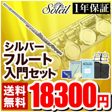 【スーパーSALE限定特価＆7％OFFクーポン！12月11日9時59分まで】Soleil フルート 初心者 入門セット SFL-2/SV【ソレイユ SFL2SV 管楽器】