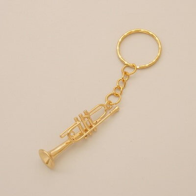 ミニチュア楽器 キーホルダー トランペット 全長約4.5cm SUNRISE SOUND HOUSE ※ディスプレイ商品のため音は鳴りません 【 模型 フィギュア 人形 ジオラマ ドールハウス用 楽器 】【5と0のつく日は当店ポイント5倍！】