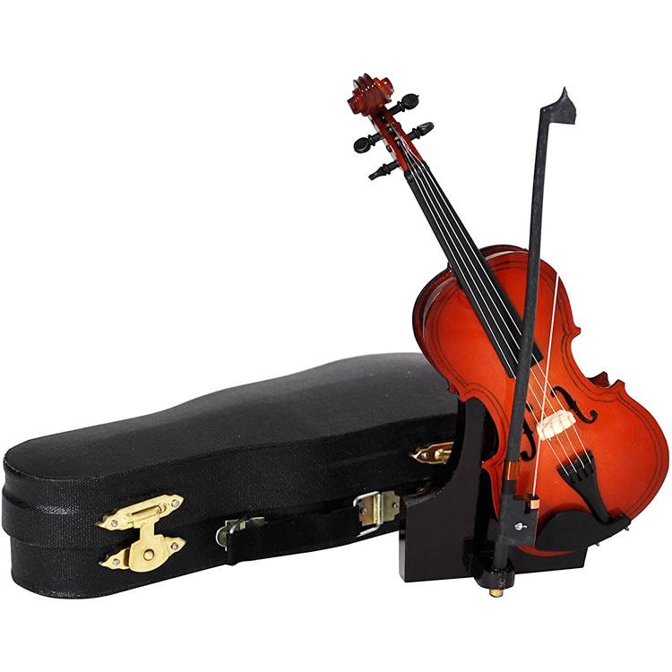 ミニチュア楽器 バイオリン 全長約15cm SUNRISE SOUND HOUSE ※ディスプレイ商品のため音は鳴りません【模型 フィギュア 人形 ジオラマ ドールハウス用 楽器】