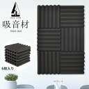 TRUEDYNA 吸音材 耐水性両面テープつき TDSAF-30/6 (6枚入り) 【 反響音や残響音を軽減! 】【 山型タイプ 高密度30kg/m3 厚み5cm ポリウレタンフォーム 30cm×30cm 】【5と0のつく日は当店ポイント5倍!】