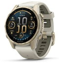 ガーミン fenix 8 Sapphire AMOLED 43mm Soft Gold / Fog Gray 【Suica対応】スマートウォッチ 010-02903-16