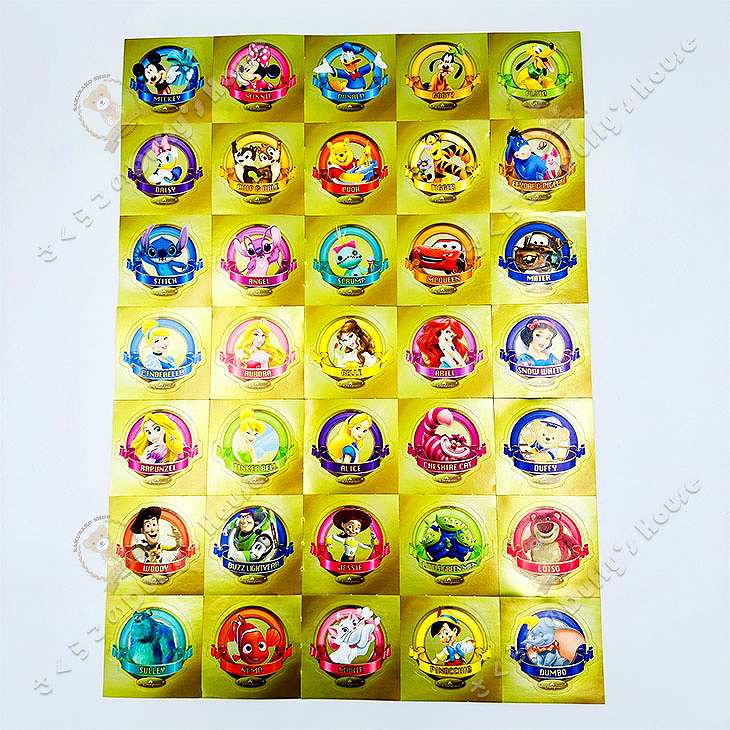 【非売品】香港ディズニー ダッフィー＆他ディズニーキャラクター・ステッカー35枚セット