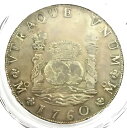 1760 メキシコ ピラー ドル 8 レアル銀貨 (8R) - 認定 PCGS XF 詳細