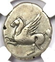 ギリシャ コリント AR スターター ペガサス & アテナ シルバー コイン 紀元前 300 - 認定 NGC VF