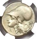 コリントス AR ステーター ペガサス & アテナ コイン 300 BC - 認定 NGC Choice XF (EF)