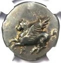 アカルナニア アナクトリウム AR シルバー ステーター 350 BC ペガサス アテナ コイン - NGC XF (EF)