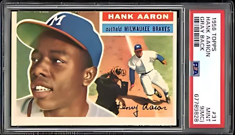 1956 トップス ヘンリー ハンク アーロン ブレーブス #31 HOF - 認定 PSA 9 MC (ミント)