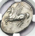 ギリシャ コリント AR ステーター ペガサス & アテナ シルバー コイン 紀元前 300 - 認定 NGC AU