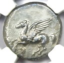 コリンシア コリントス AR ステーター ペガサス アテナ コイン 300 BC - 認定 NGC XF (EF)