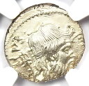 Sextus Pompey Neptune AR デナリウス コイン 紀元前 42 年 - 認定 NGC Choice AU