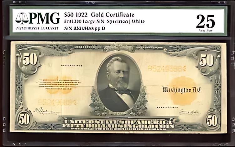 1922 ǯ $50 ɾ FR-1200 - ǧ PMG 25 (˺٤Τ)