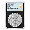 2024 (W) $1 アメリカン シルバー イーグル NGC MS70 FDI ウエスト ポイント スター ラベル レトロ コア