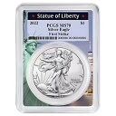 2022 $1 アメリカン シルバー イーグル PCGS MS70 FS 自由の女神フレーム