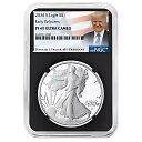 プレセール - 2024-S プルーフ $1 アメリカン シルバー イーグル NGC PF69UC ER トランプ ラベル リ...
