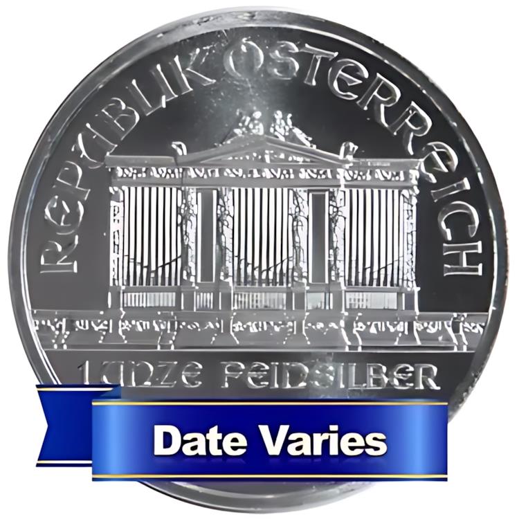 1.50 ユーロ シルバー オーストリア フィルハーモニー管弦楽団 1 オンス BU ランダム年