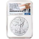 2021 (W) $1 タイプ 1 アメリカン シルバー イーグル NGC MS69 FDI トランプ ラベル(3)