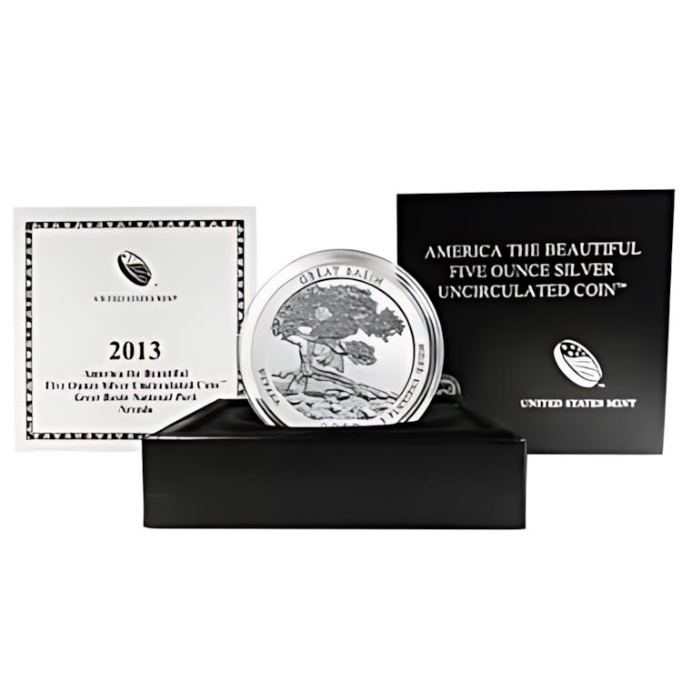 2013-P バーニッシュド シルバー ATB グレートベースン国立公園、ボックス、OGP & COA