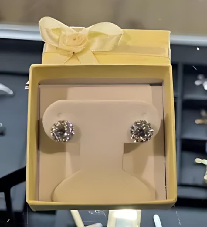 男性&女性 925 スターリングシルバー ラウンド キュービック ジルコニア ハロー スタッド ピアス ギフト ボックス