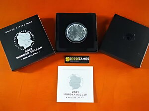 在庫あり 2023 $1 シルバー モーガン ドル 箱付き/COA 造幣局コード 23XE (フィラデルフィア)