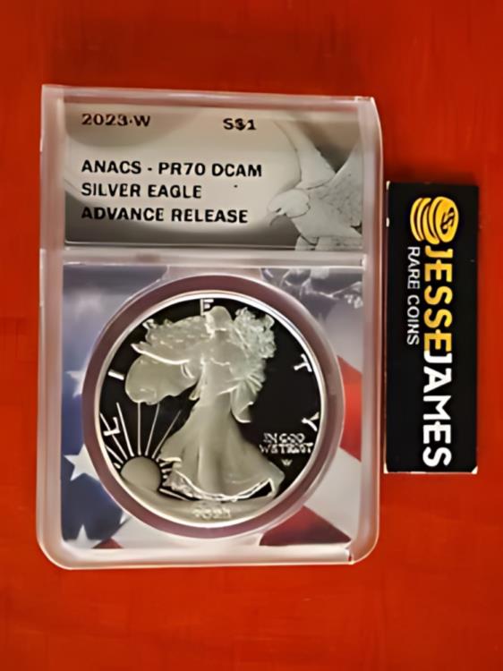 2023 W プルーフ シルバー イーグル ANACS PR70 DCAM アドバンス リリース