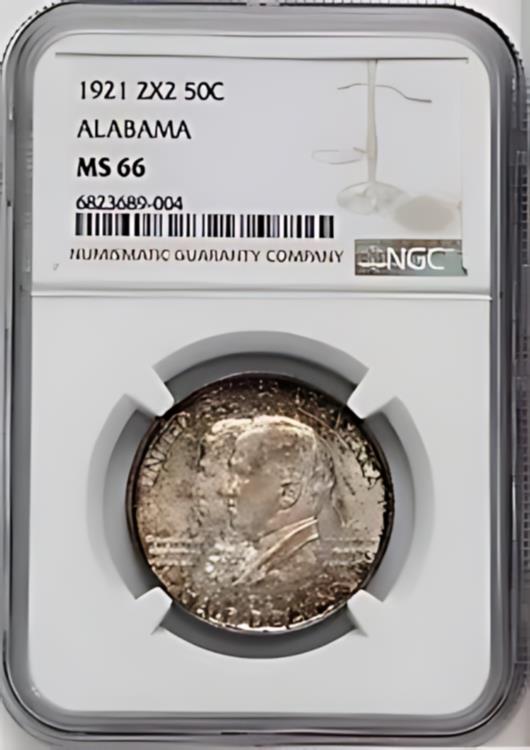 1921 2X2 US Сǰ 50C Х - NGC MS 66