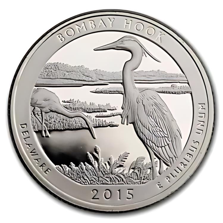 2015-S クォーター ATB ボンベイ フック ナショナル ワイルドライフ プルーフ (シルバー)