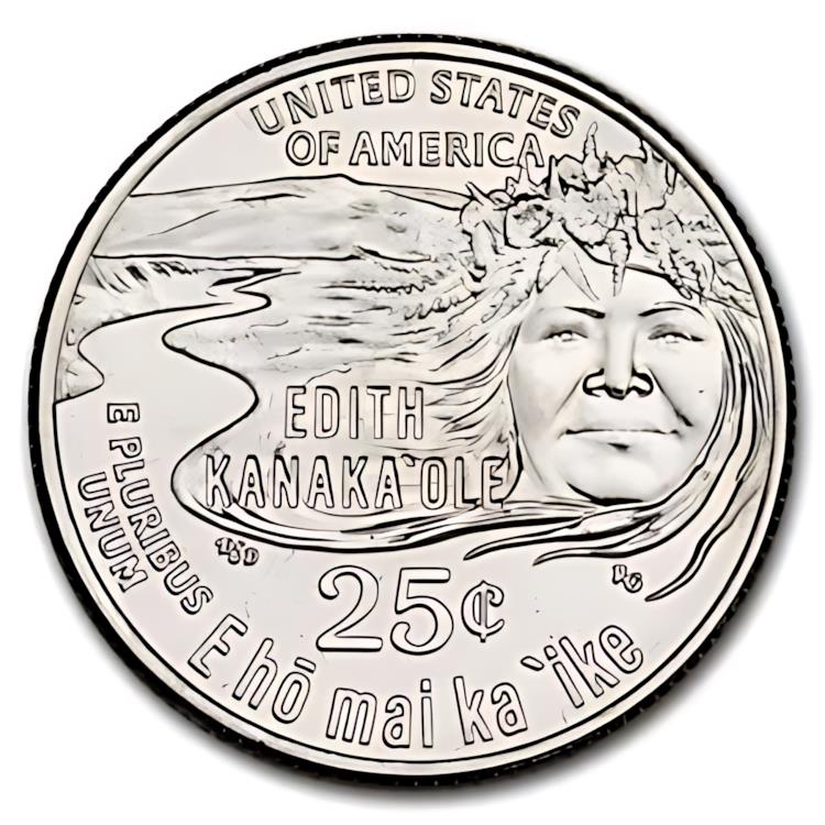 2023-P エディス カナカオレ アメリカン レディース クォーター 40 コインロール